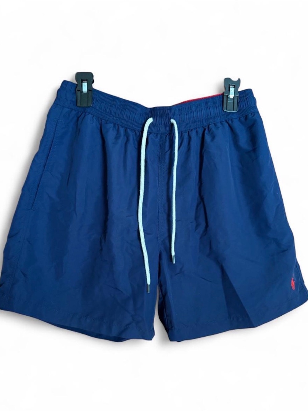 Medium Polo Ralph Lauren Boys Navy Swim Shorts w Logo Classic 10/12